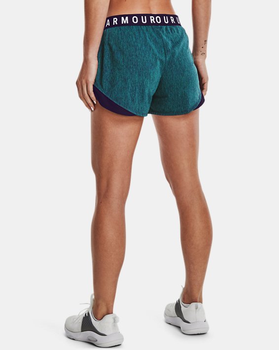 Women's UA Play Up Shorts 3.0 Twist, Green, pdpMainDesktop image number 1